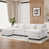 Chenille beige / blanc