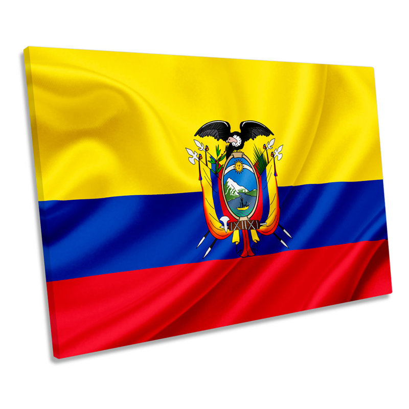 X1775 Ecuador Flag - Wrapped Canvas Print, 30.5cm H x 45.7cm W x 2cm D