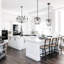 Lustre noir moderne en métal style bougie 32 po