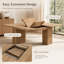 Table de salle à manger extensible Vonnie 78,74 po avec rangement, table moderne extensible pour 6 à 10 personnes avec plateau épais et large pied central-960297257