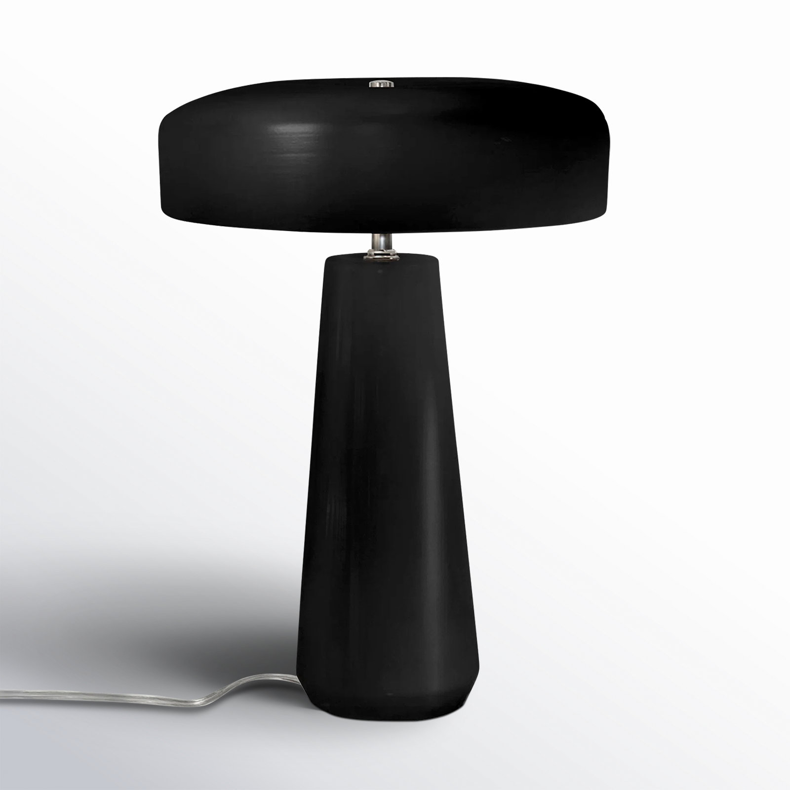 Percy Ceramic Table Lamp, Carbon Matte Black/Champagne Gold