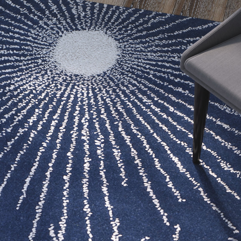 Amier Hand Tufted Wool And Viscose Floral Rug, Square 8'
