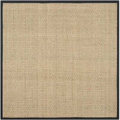 Natural Black Seagrass Rug