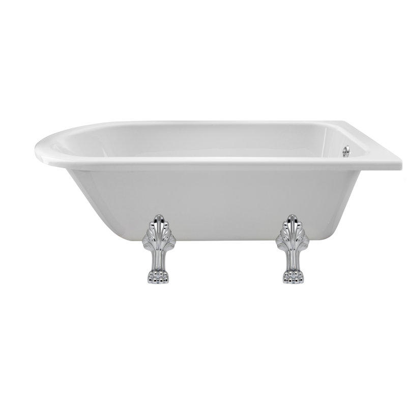 Winterburn x 750mm Freestanding Soaking Acrylic Bathtub, 65cm H x 75cm W x 169cm L