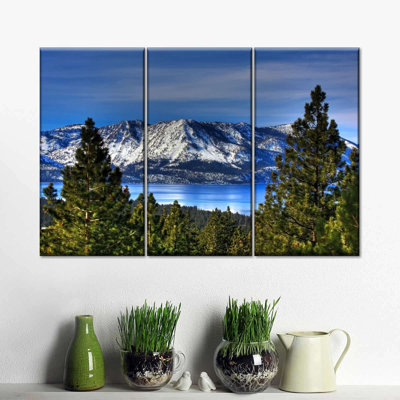 Ensemble de 3 pièces sur toile Lake Tahoe Sierra