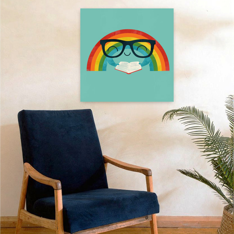 Brainbow, paysage abstrait contemporain, art naturel, H 24 po x l 24 po
