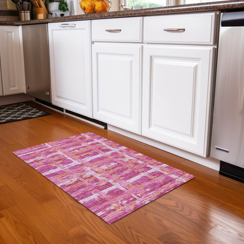 Mahaney Washable Striped Indoor / Outdoor Rug, Rectangle 1'8" x 2'6"