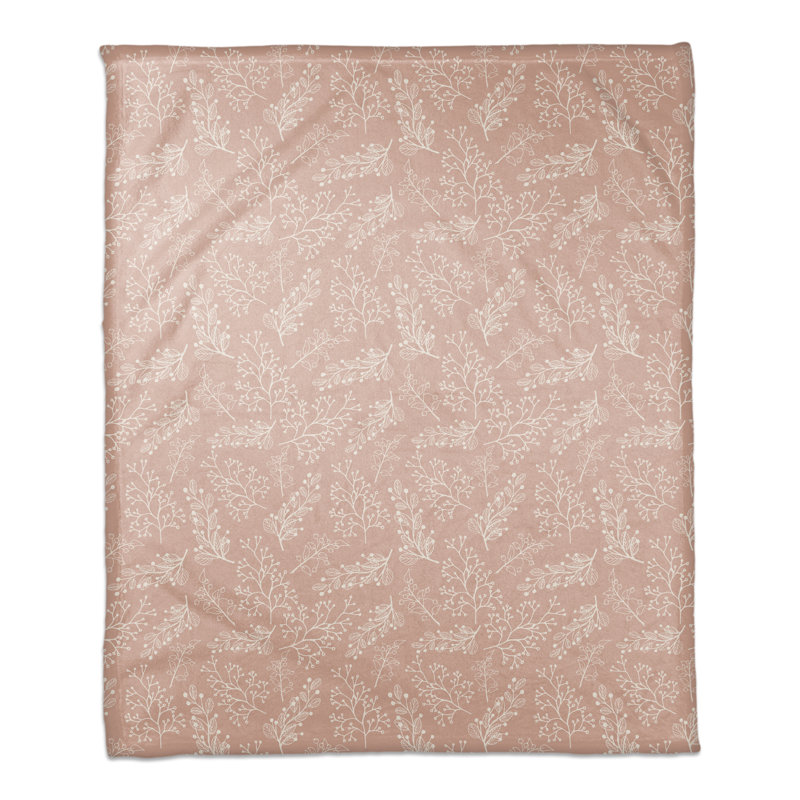 Hand Woven Throw Blanket, Blush, Paisley