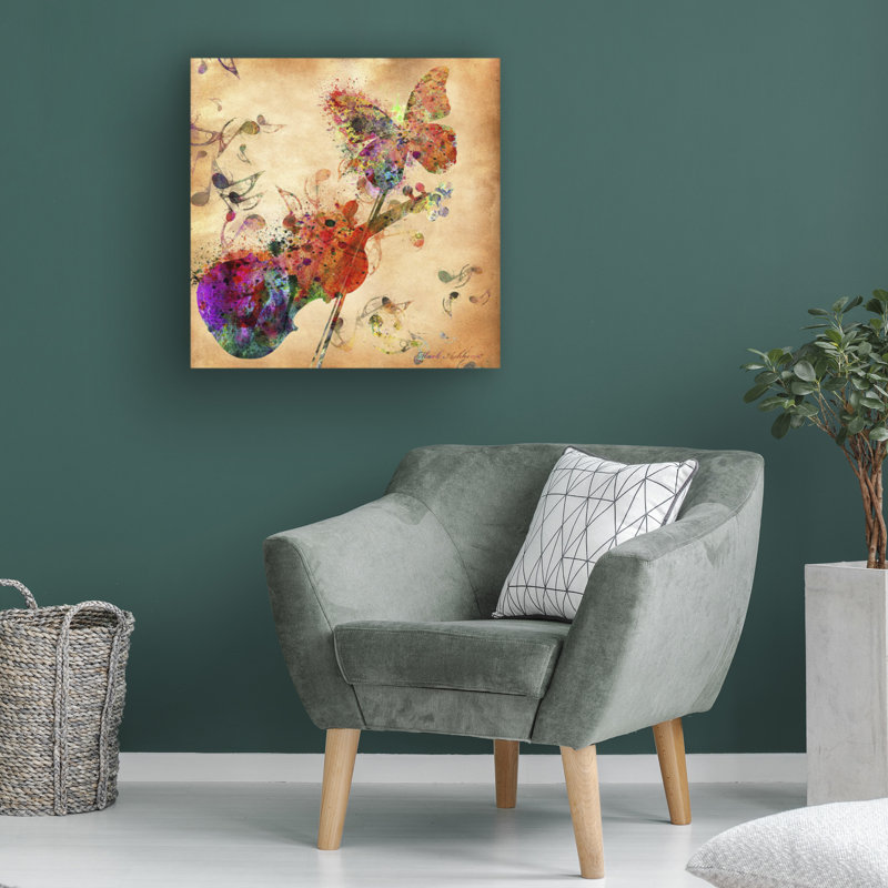 Art mural sur toile tendue - "Mark Music" par Mark Ashkenazi pour décoration de salon, de chambre à coucher ou de bureau - 18 x 18