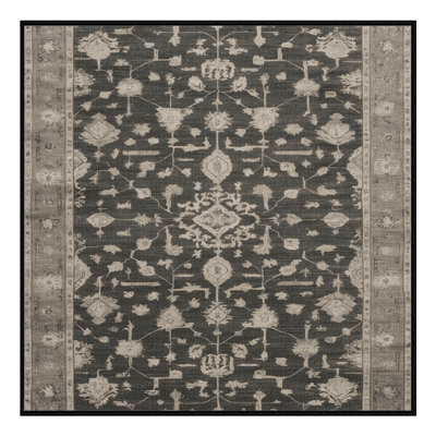 Tapis noir surteint lavable à la machine