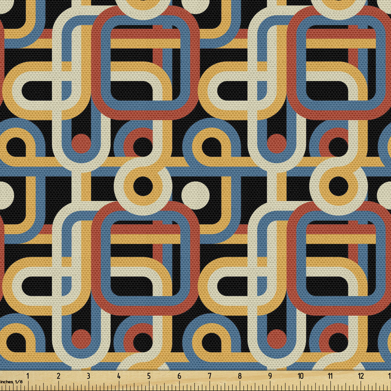 Tissu rétro Ambesonne, l 58 po x L 108 po