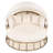 Outdoor Patio Rattan Round Daybed With Retractable Canopy
