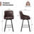 Versatile 26-Inch Upholstered Counter Stools - Ideal for Kitchen Islands and Home Bars-119629345