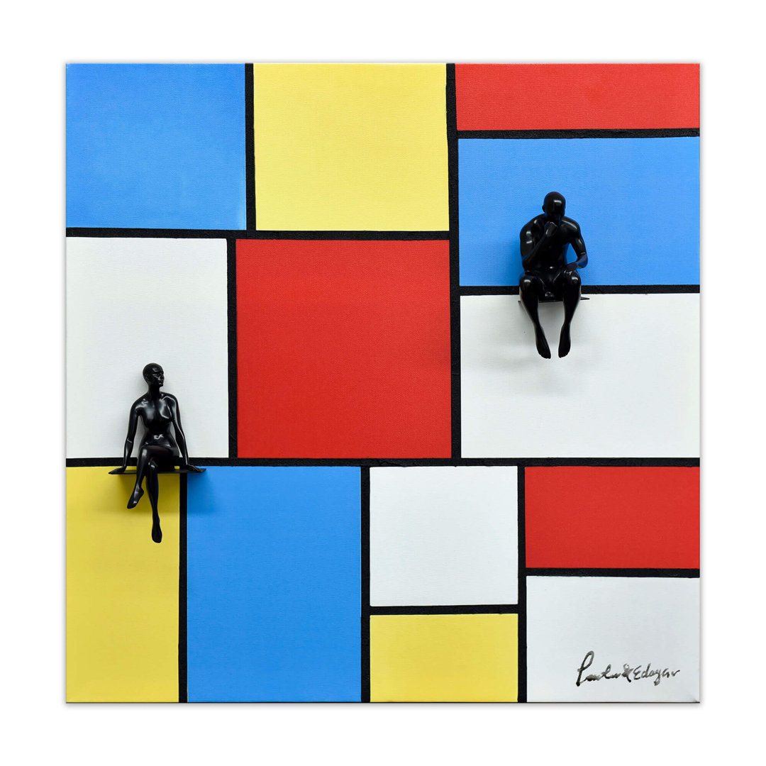 Bildhauerei "Hommage an Mondrian