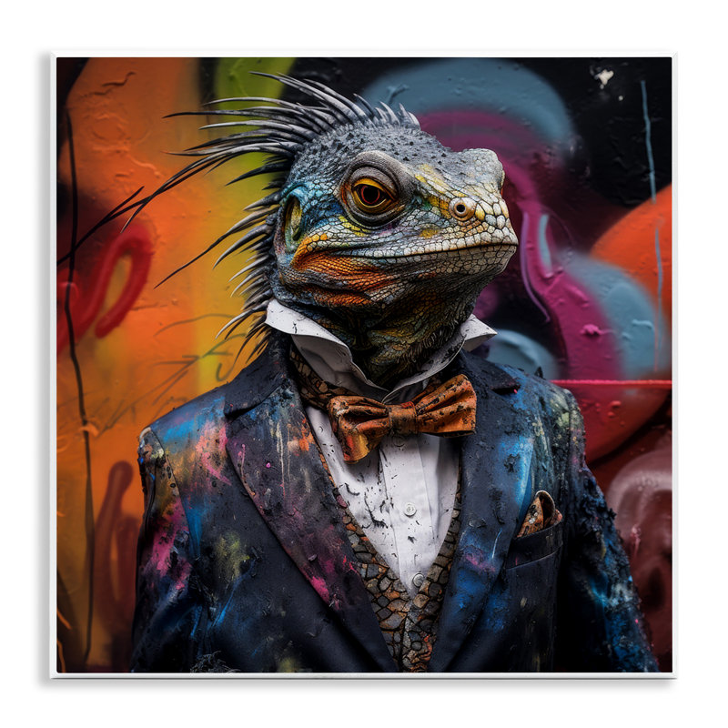 Dakota Fields Urban Graffiti Iguana Wall Plaque Art by Lazar Studio ...
