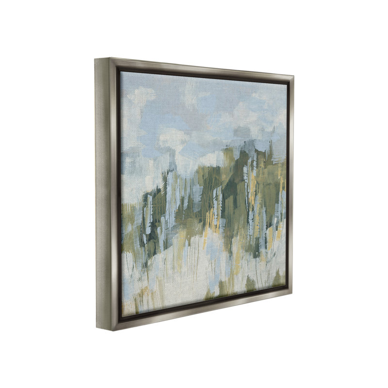 "Abstract Nature" par June Erica Vess sur toile, Cadre flottant gris lustré, H 25 po x l 25 po