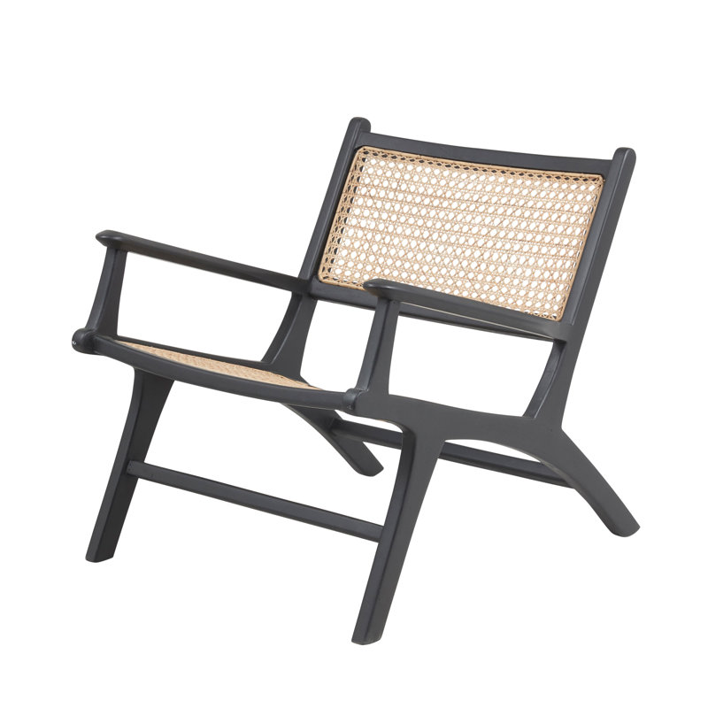 Douglasville Upholstered Accent Chair, Black/Natur