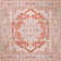 Lesak Ornate Medallion Machine-Washable Orange/Cream Rug