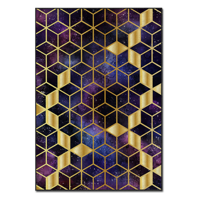 Luxurious Polyester Carpet, 3.3 x 4.6 Feet, 100% Velvet Fabric | 740 g/m², 0.08 in Pile Height | Non-Slip Felt Dot Underside, Laminated Sponge for Comfort | Easy to Clean, Machine Washable at 86°F