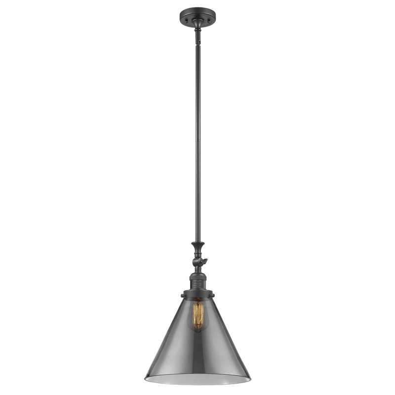 1 - Light Single Pendant, Oil Rubbed Bronze, Plated Smoked, No Bulb Included