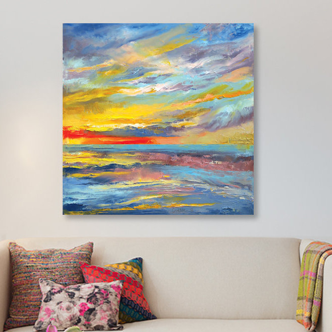 « abstract », reproduction d’art sur toile, H 12 po x l 12 po x P 0,75 po