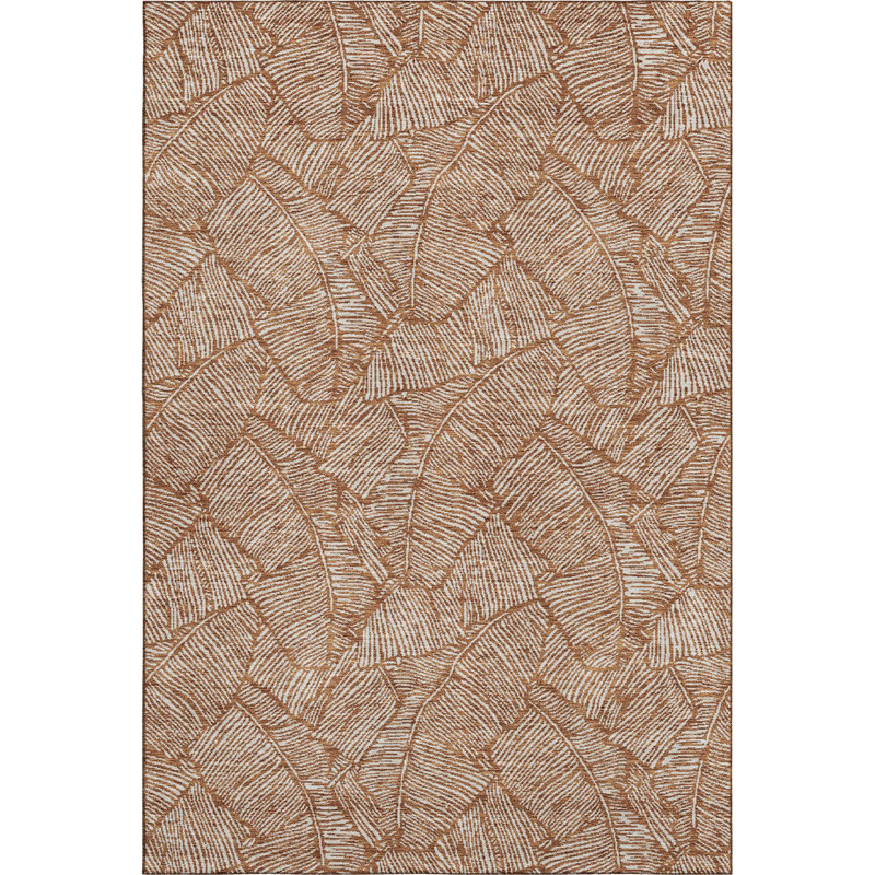Premium Machine Washable Prisco Paprika Rug, Rectangle 5' x 7'6"