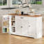 Buffet de style champêtre de 116 cm de large avec tiroir et étagères réglables, meuble de rangement pour cuisine-342289205-446850456