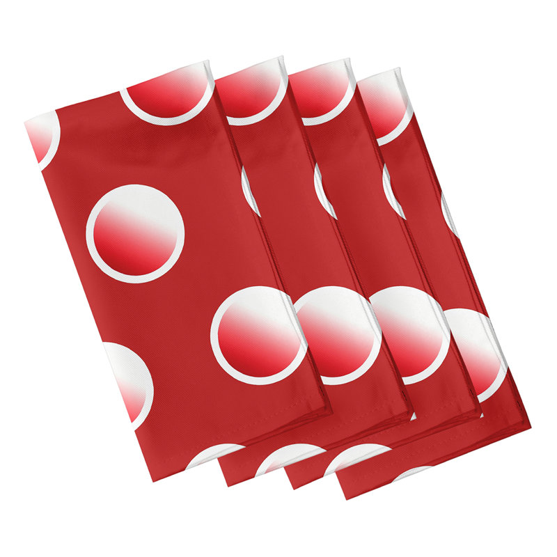 Ensemble de serviettes 22 "Dip Dye Dots, Rouge