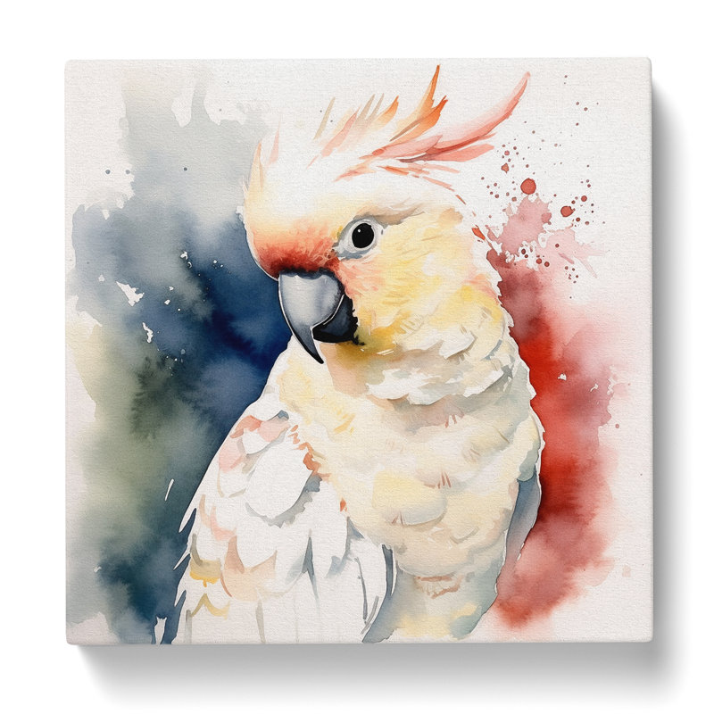 Cockatoo Watercolour - Wrapped Canvas