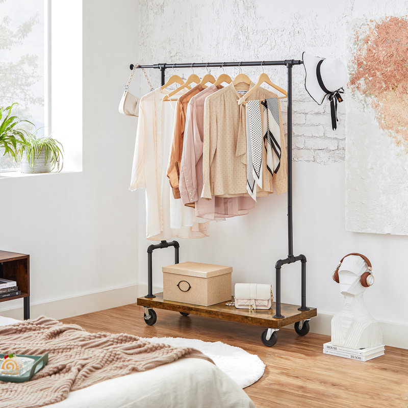 Lassel Adjustable Rolling Clothes Rack