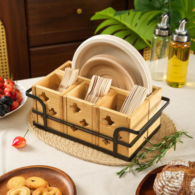 Porte-ustensiles de cuisine en bois Caddy