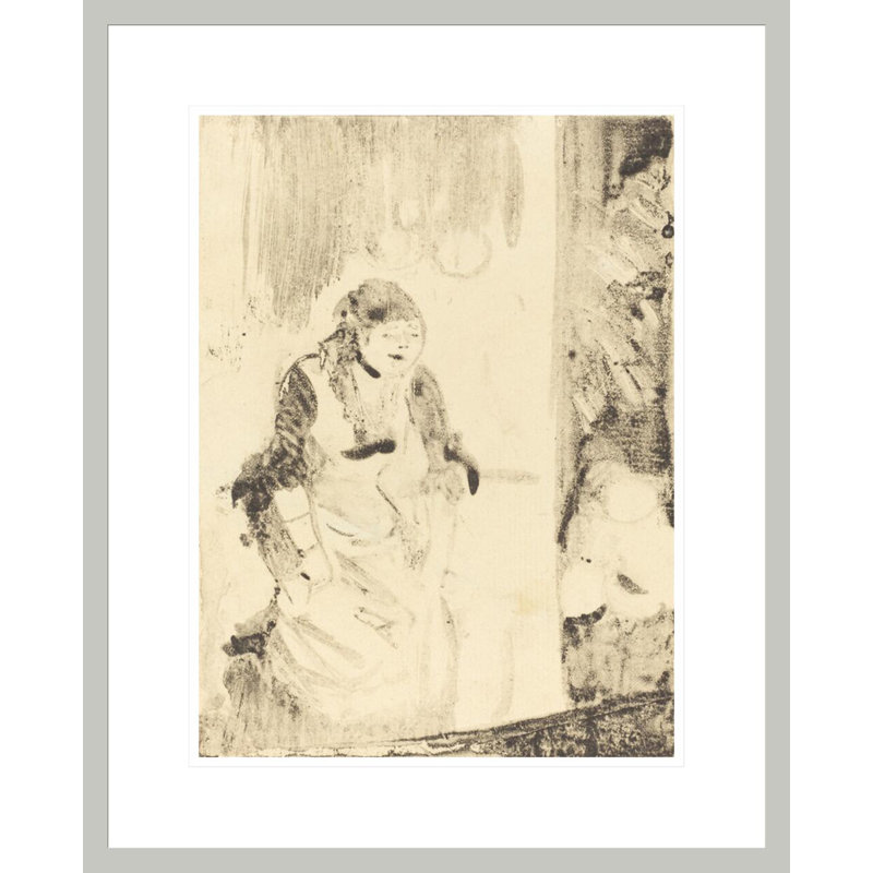 «Mlle Bécat» par Edgar Degas, impression giclée encadrée, H 21,75 po x l 17,6 po