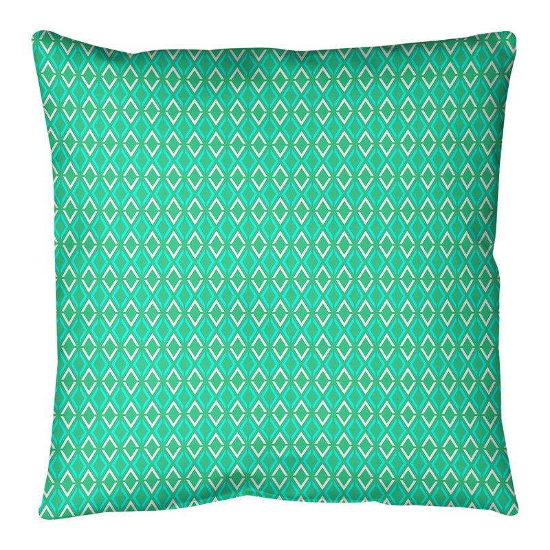 Coussin Katelyn Elizabeth, 28 po x 28 po, Vert / Sarcelle