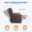Fauteuil inclinable en velours côtelé, canapé inclinable manuel avec poignée, accoudoirs coussinés, rembourrage épais, poche latérale-906706604