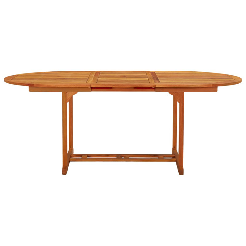 Table de patio en bois massif d'eucalyptus 78,7 po x 39,4 po x 29,5 po