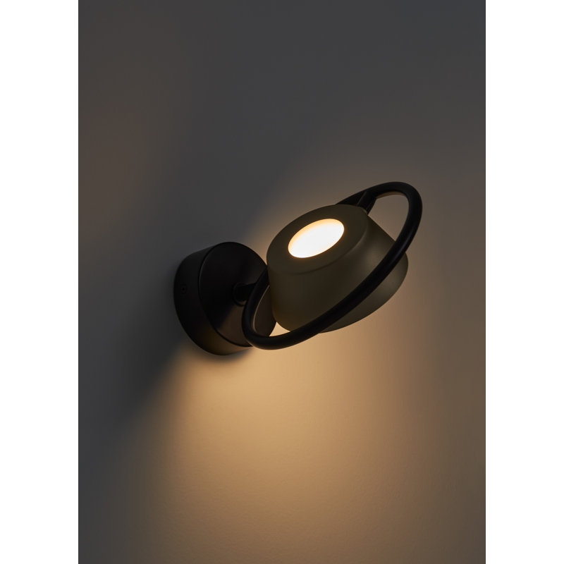 Olo Ring Wall Sconces, Matte Black/Champagne Gold, Champagne Gold