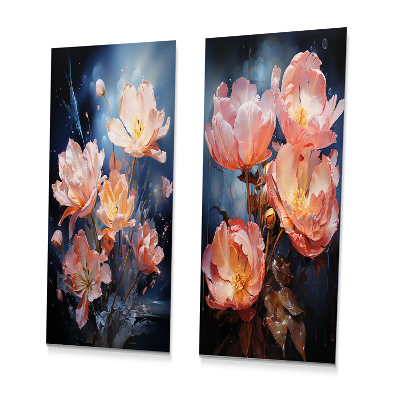Ensemble de 3 tulipes beiges "Celestial Blossoms", H 32 po x l 32 po