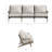 Saratoga Outdoor Teak Sofa In Pebble-123103140