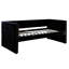 Black Padded Daybed With Trundle, Transitional Style, Flannelette Upholstery, Button , Design, Nailhead Trim, Slat Kit - Fashion,