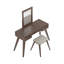 Ensemble coiffeuse et tabouret Joondalup