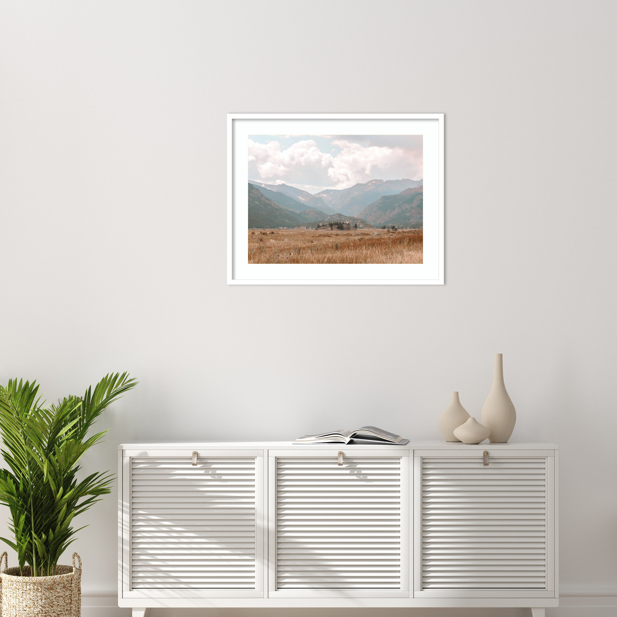 Wanderings by Alicia Abla, White, 26" H x 33" W x 1" D