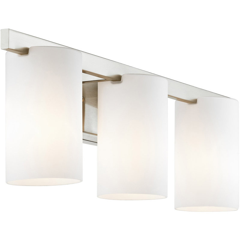 Éclairage pour meuble-lavabo 3 lumières Amylia, Nickel brossé
