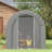 Outsunny 6' x 8' Garden Storage Tent, Heavy Duty Outdoor Shed, Waterproof Portable Shed Storage Shelter with Galvanized Metal Frame for Bike, Motorcycle, Garden Tools, Gray