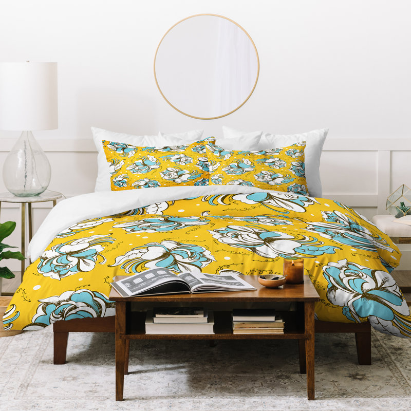Ensemble de housse de couette heather dutton felicity, Housse de couette pour lit simple + 1 taie d'oreil