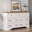 Coghiel 7 Drawer 54" W Farmhouse Wooden Double Dresser