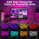 RGB Under Cabinet Lighting,10Inch 8Colors Adjustable Valentine RGB Mood Light Bar