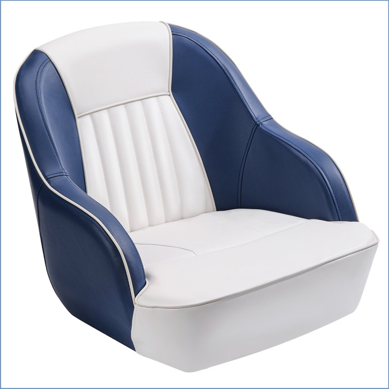 Marine Boat Seat, Ergonomic Barrel-Shaped Design With High-Density Foam Cushion And Durable Injection-Molded Plastic Frame, Compatible With Standard Mounting Bolts