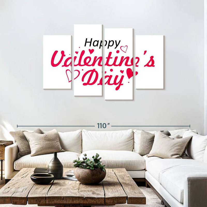 Tergel Simple Valentine's Day, 48" H x 75" W