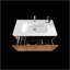 Meuble-lavabo flottant mural 36 po avec lavabo en céramique à fixation murale 36 po-1374244664-1374244668