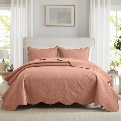 Couvre-lit matelassé doux en microfibre à ultrasons avec taies décoratives assorties